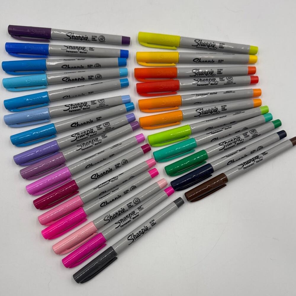 Sharpie Permanent Markers 27 Ultra Fine Tip Multicolor Colored Markers Tested